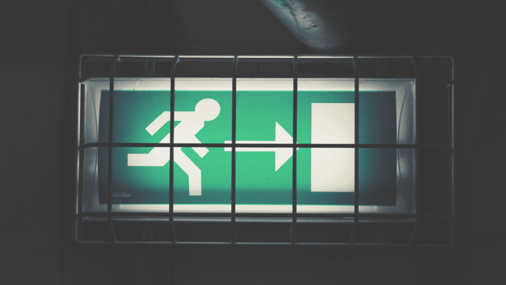 Exit sign and sell your business