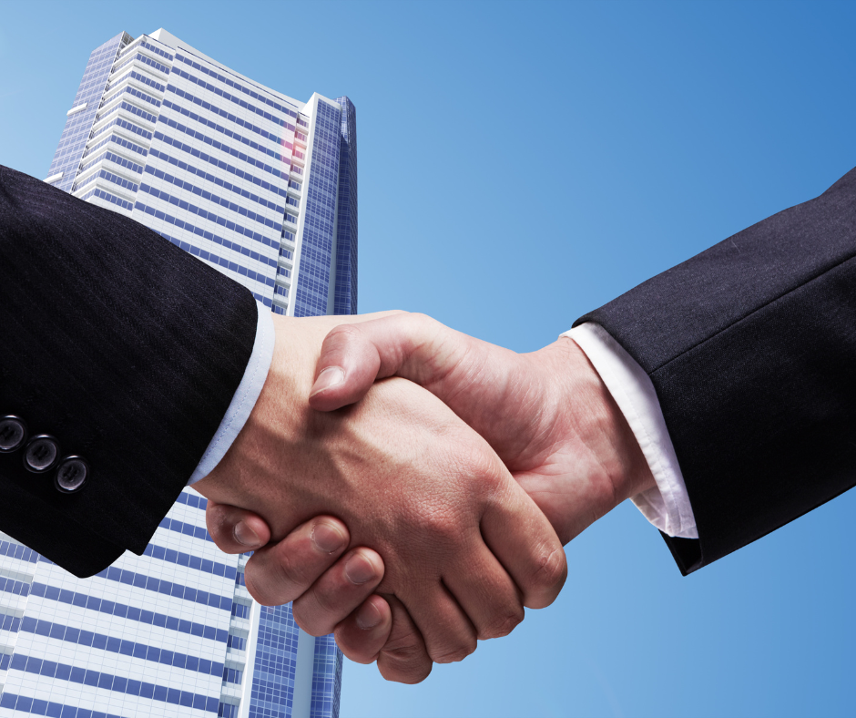 Handshake business deal - management buy outs
