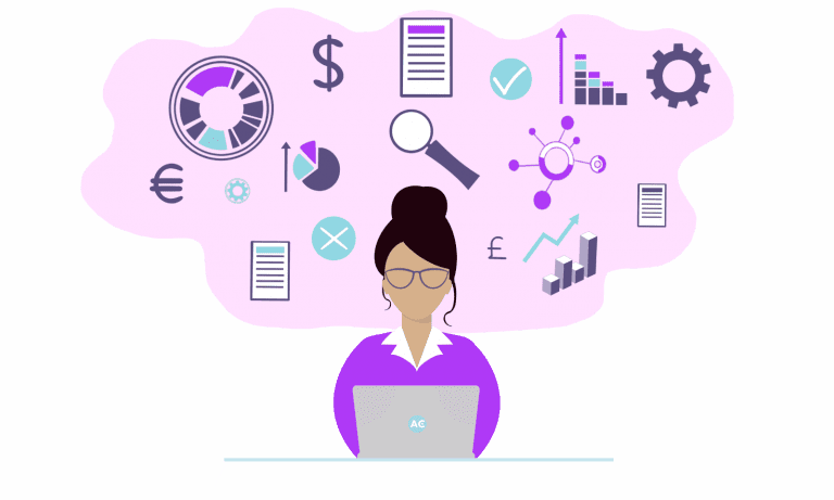Illustration of finance, investment, and recruitment strategy concepts