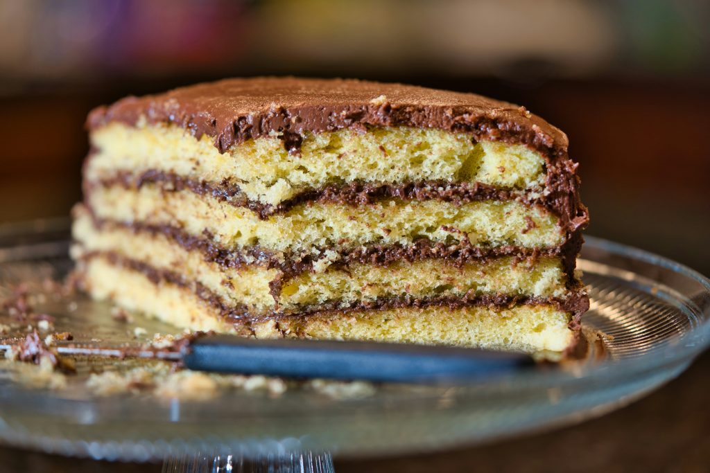 A layered cake to show turnover v profit